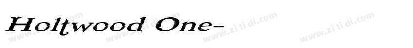 Holtwood One字体转换